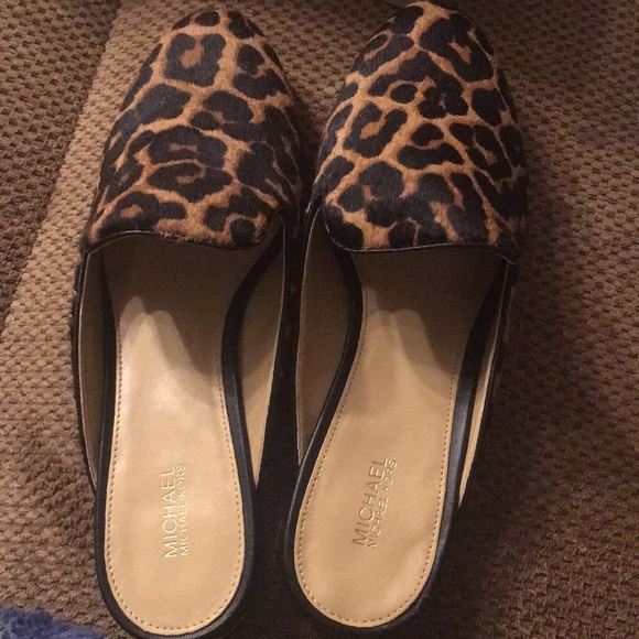michael kors leopard mules